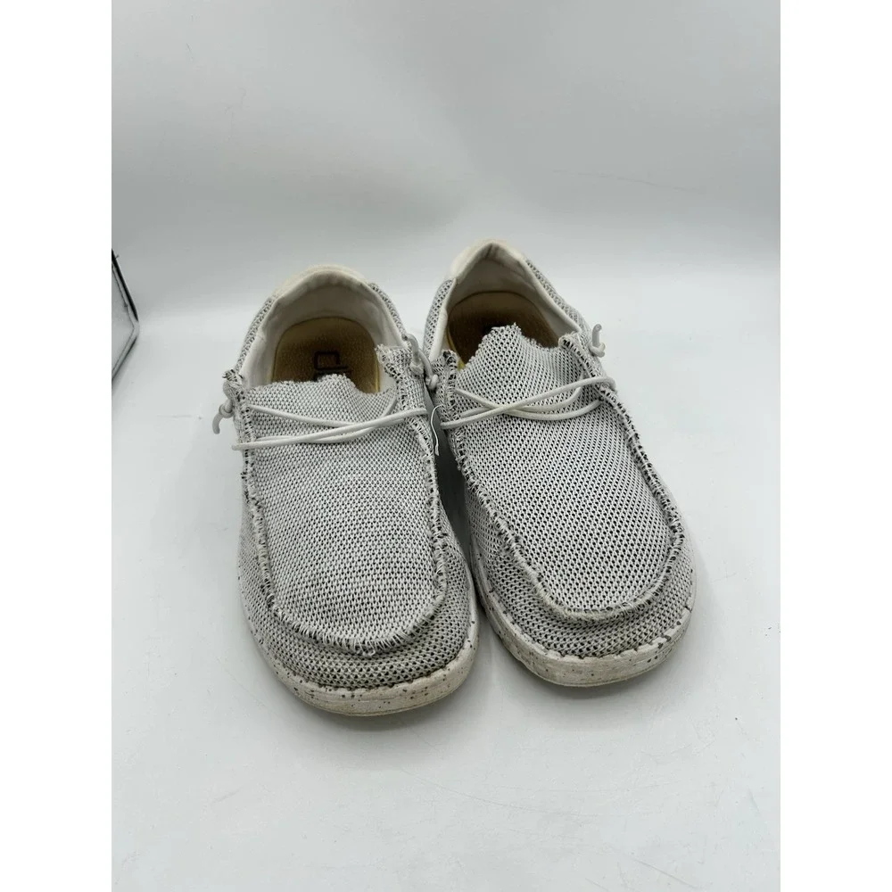 Hey Dude Wendy Stone White Slip On Comfort Shoes Women's Size‎ 8
